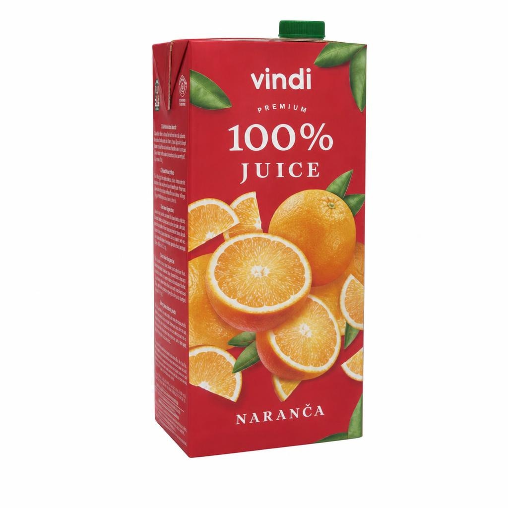 Voćni sok 100% 2 l Vindi Akcija u trgovini KTC