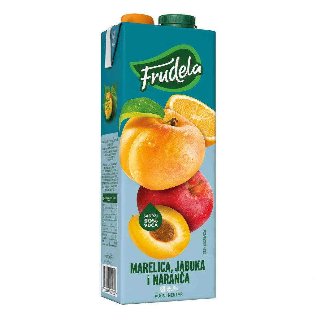 Frudela marelica, jabuka, naranča 1 l - Akcija u trgovini Bakmaz