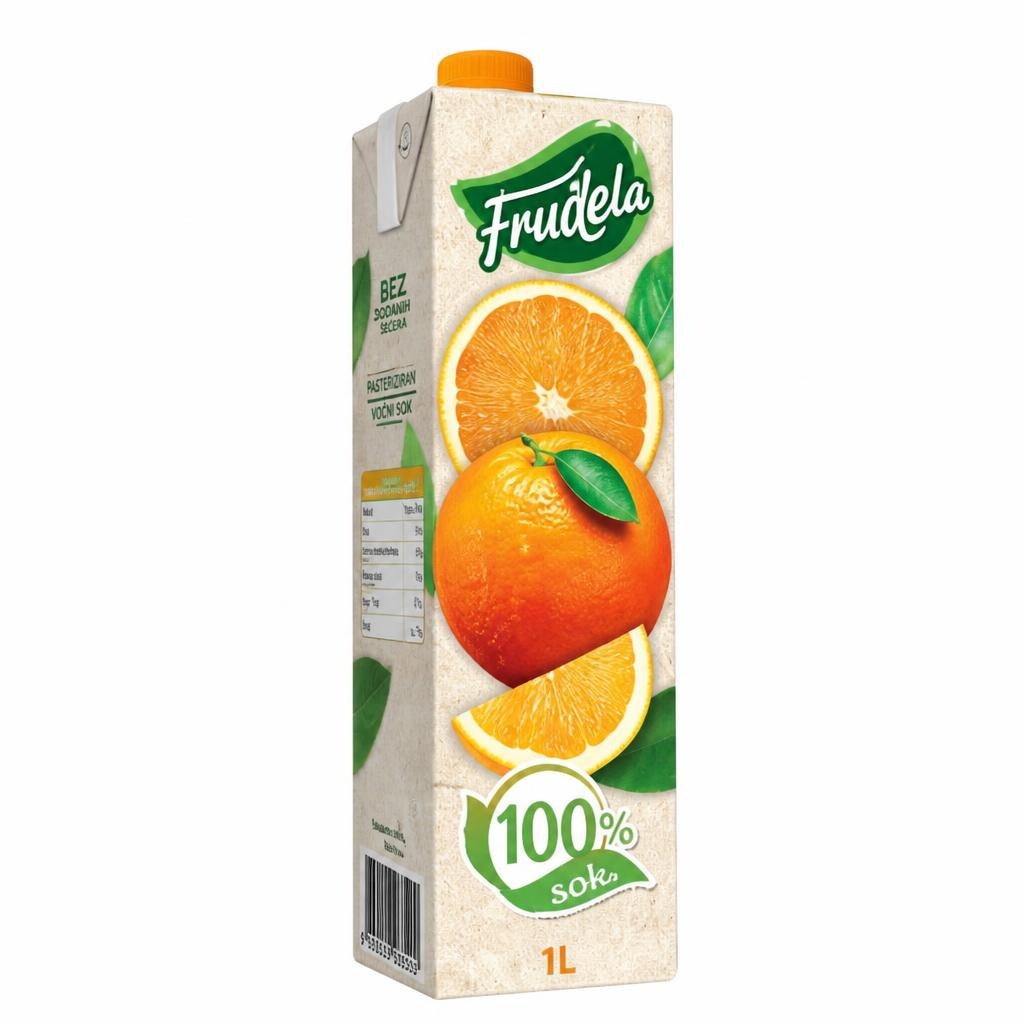 Sok naranča 100% Frudela 1 L Akcija u trgovini NTL