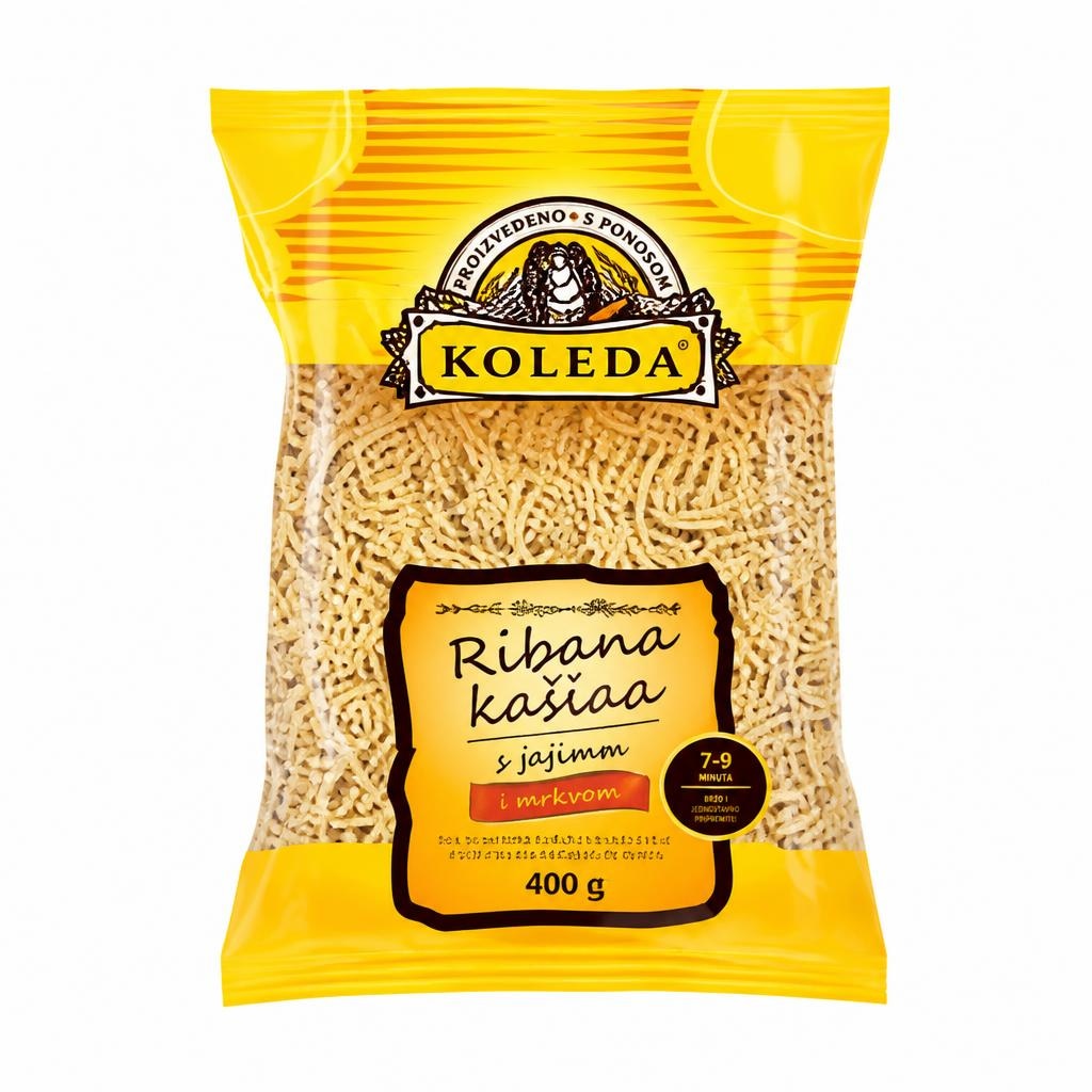 Koleda tjestenina Ribana kaša s jajima i mrkvom 400 g Akcija u trgovini Boso