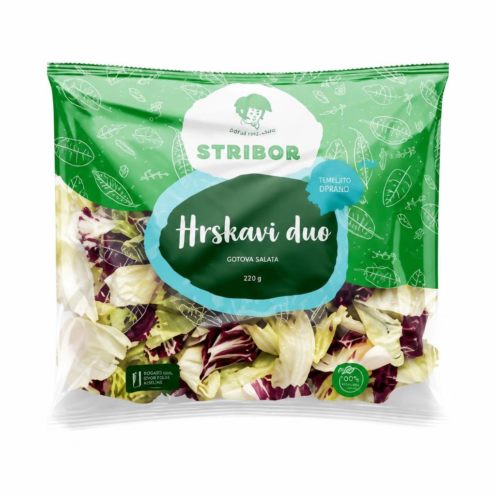 Stribor Hrškavi duo salata 220 g - Akcija u trgovini Eurospin
