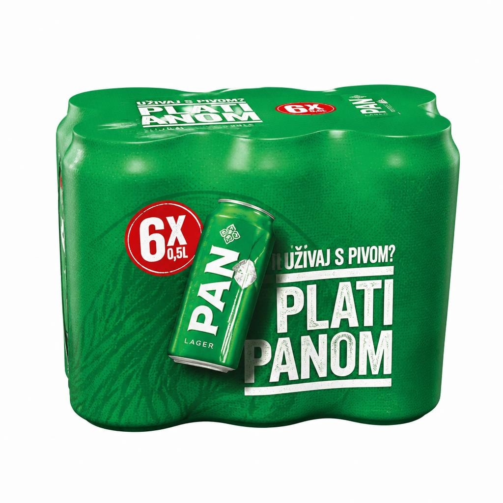 Pan pivo svijetlo Lager 3 l (6 x 0,5 l) Akcija u trgovini 365 Market