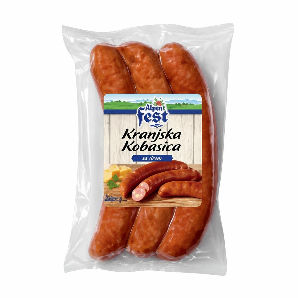 ALPENFEST Kranjska kobasica sa sirom 340 g - Akcija u trgovini Lidl