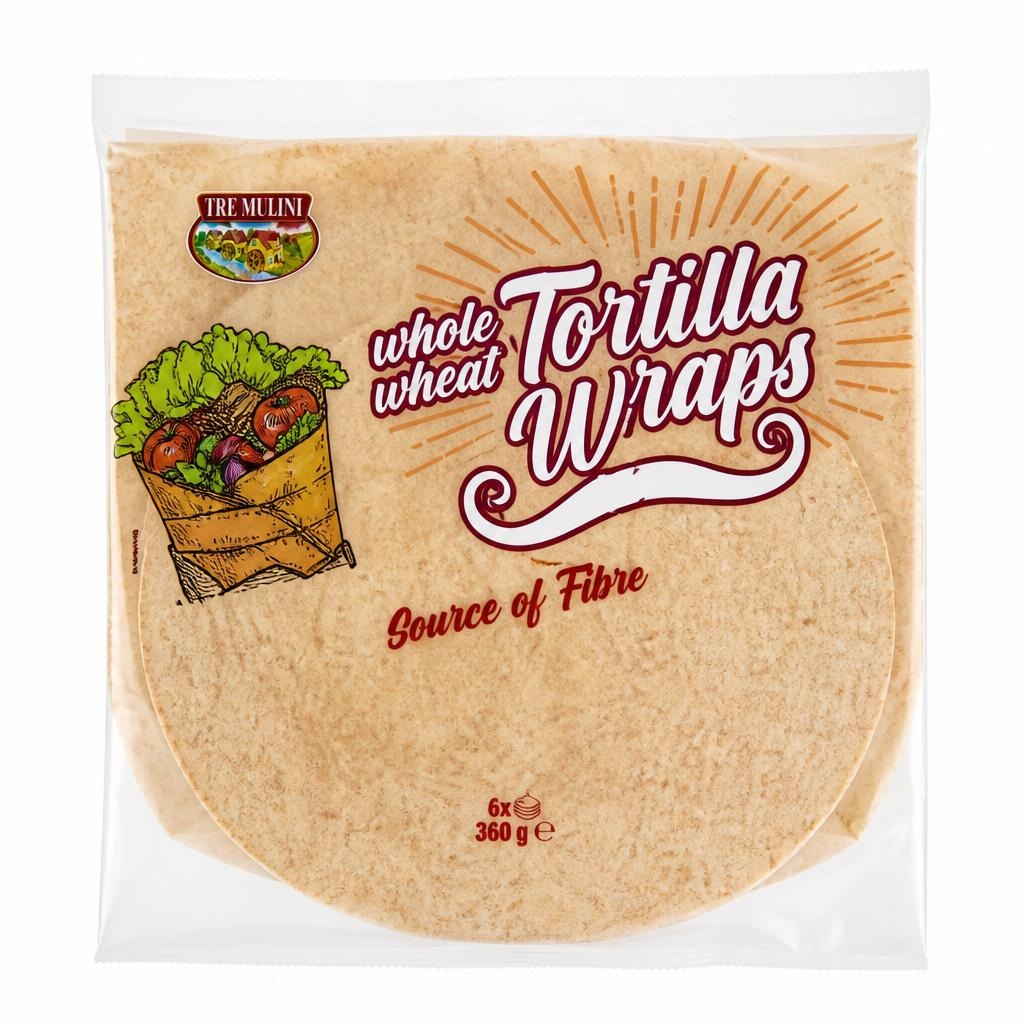 Tortilja integralna 6 kom / 360 g Tre Mulini - Akcija u trgovini Eurospin