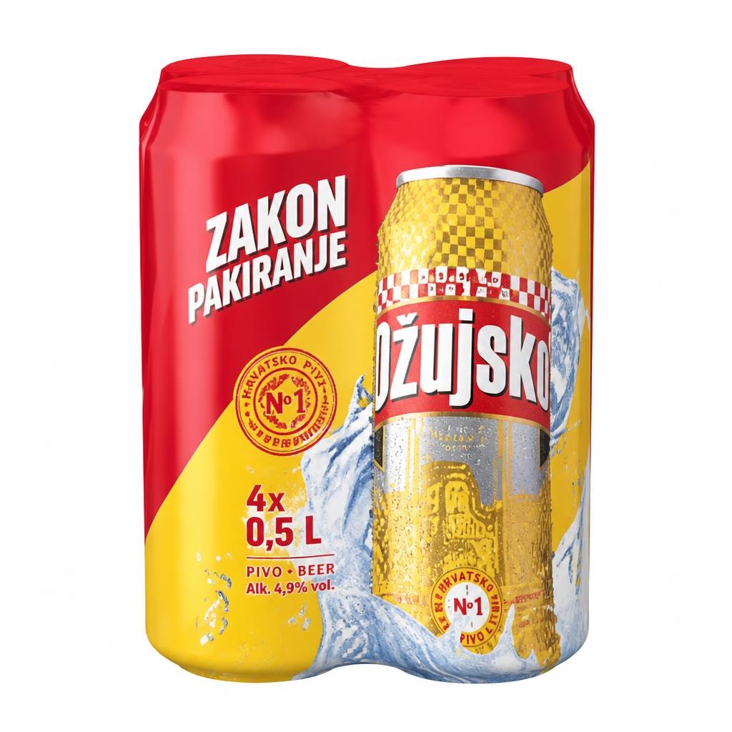 Ožujsko pivo 4x0,5l Akcija u trgovini Konzum