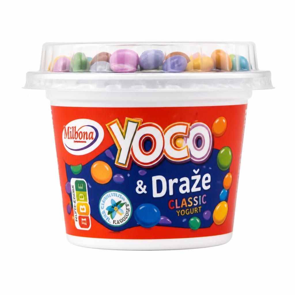 Milbona Voćni jogurt s dražejima 135 g - Akcija u trgovini Lidl