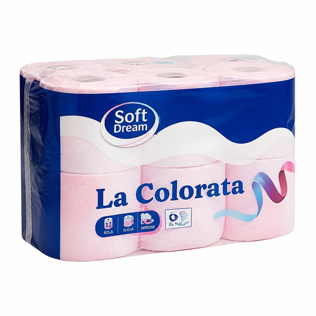 Soft Dream La Colorata Toaletni papir mirisni 12 rola - Akcija u trgovini Eurospin
