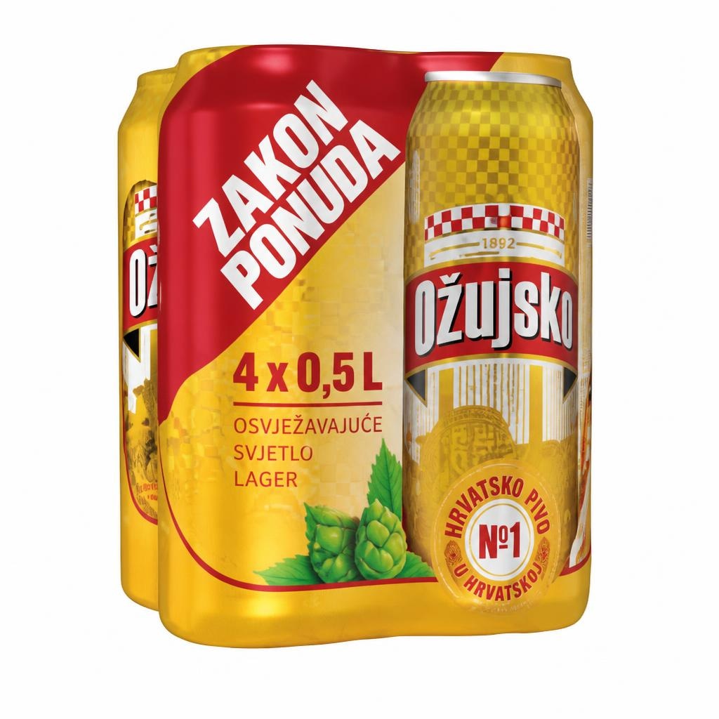 Ožujsko pivo 4x0,5 l Akcija u trgovini Metro