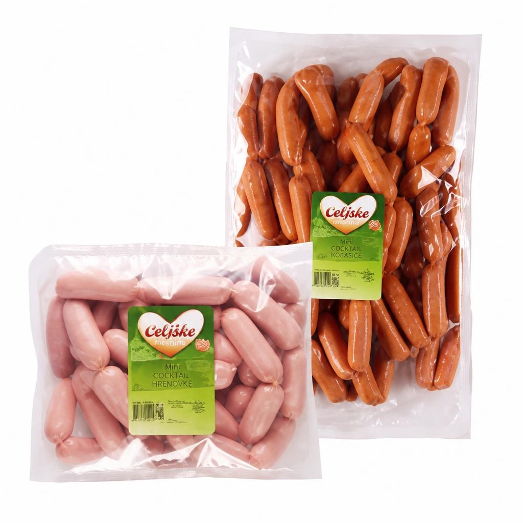 Celjske mesnine Mini cocktail hrenovke i mini cocktail kobasice cca 1 kg - Akcija u trgovini Metro