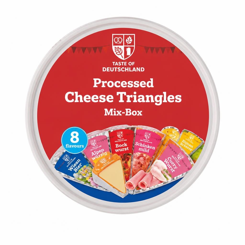 Taste of Deutschland topljeni sir u trokutićima Mix-Box 250 g Akcija u trgovini Lidl