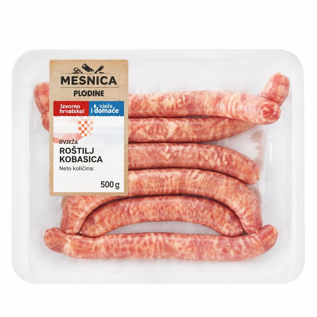 Svježa roštilj kobasica 400 g Akcija u trgovini Plodine