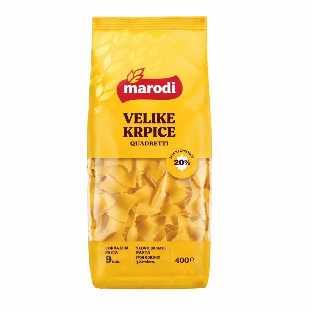 Tjestenina Marodi Velike krpice 400 g - Akcija u trgovini Boso