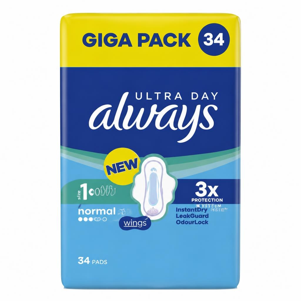 Always Giga Pack higijenski ulošci s krilcima normal 34 kom Akcija u trgovini Mueller