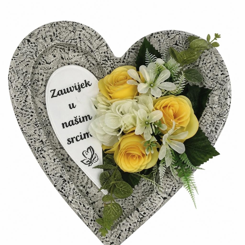 Aranžman kamen srce malo Akcija u trgovini Konzum