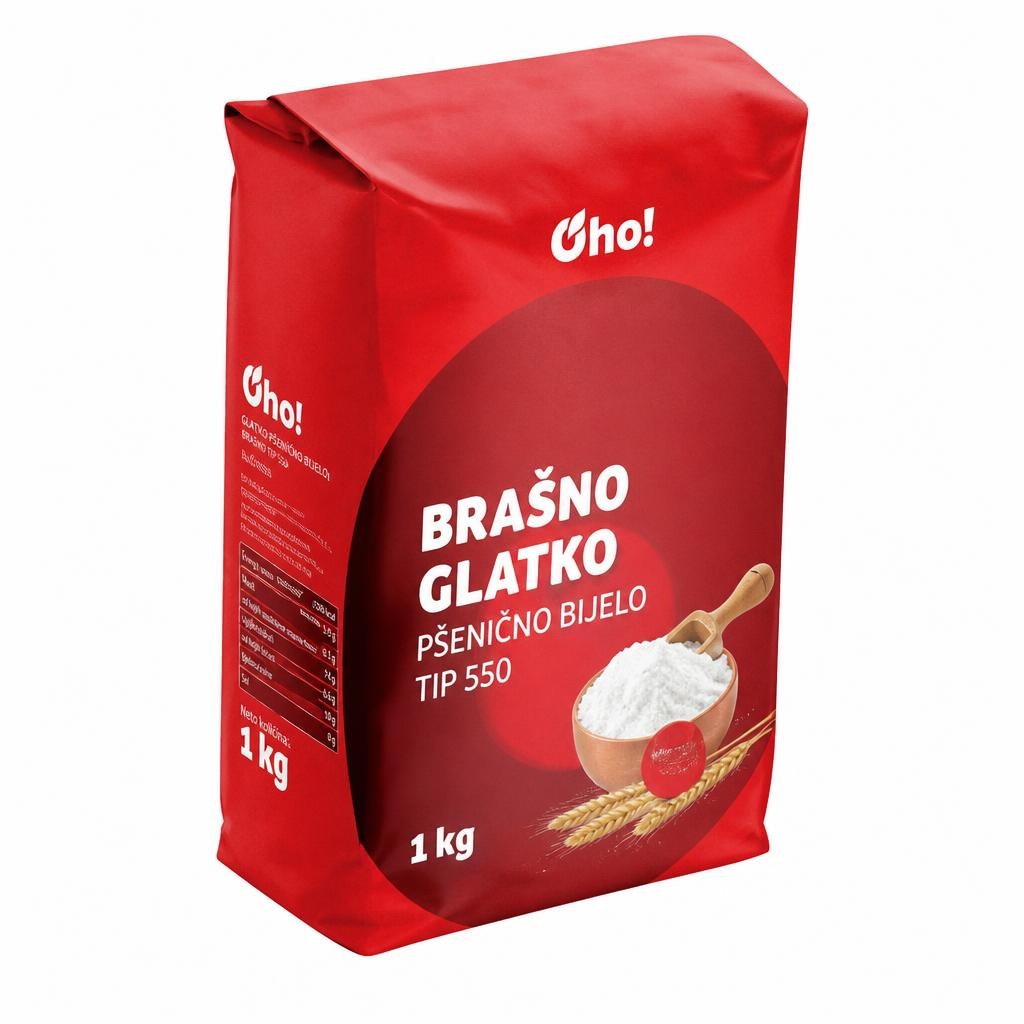 Oho! Glatko brašno T-550 1 kg Akcija u trgovini Plodine