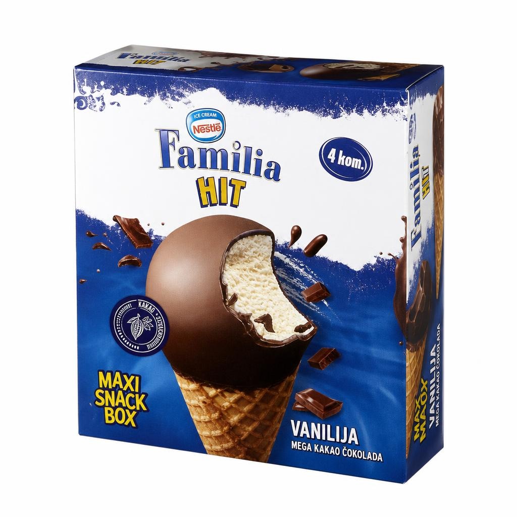 NESTLE Familia Hit Sladoled 4 x 85 ml Akcija u trgovini Ribola