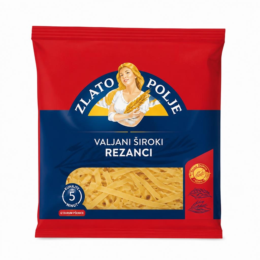 Zlato Polje valjani rezanci 400 g Akcija u trgovini Ribola