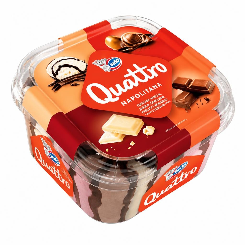 Ledo Sladoled Quattro 1500 ml / 1650 ml Akcija u trgovini Studenac