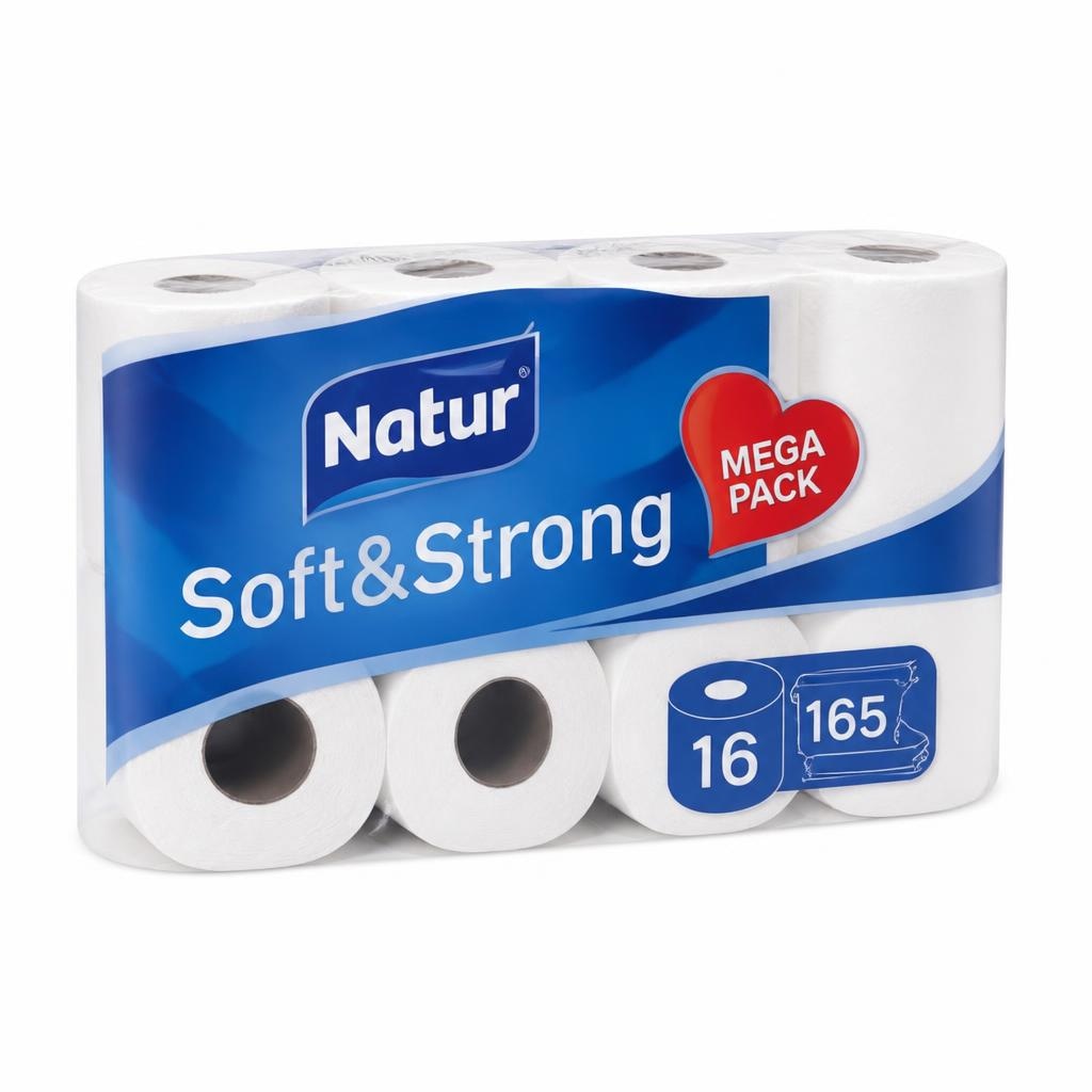 Natur toaletni papir Soft&Strong 16 rola Akcija u trgovini Konzum