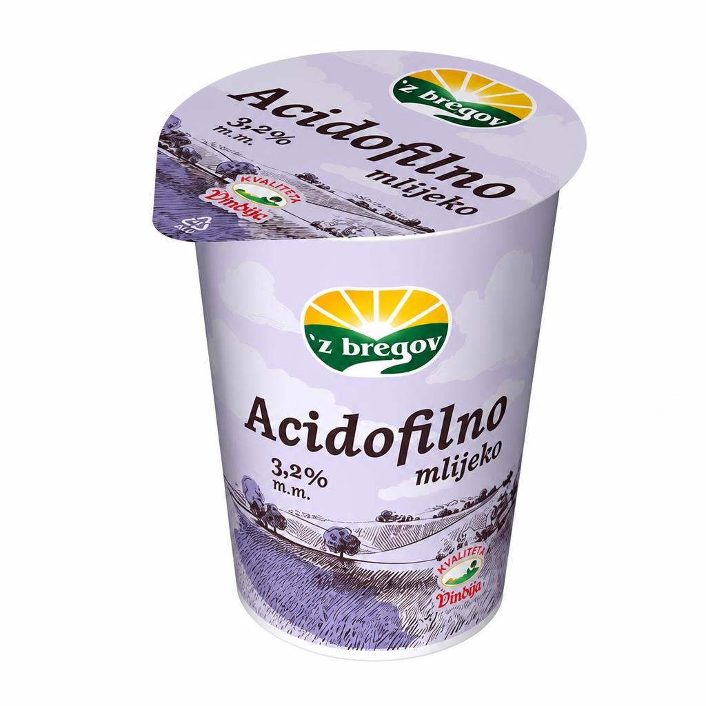 Z bregov Acidofilno mlijeko 3,2% m.m. 200 g Akcija u trgovini Žabac