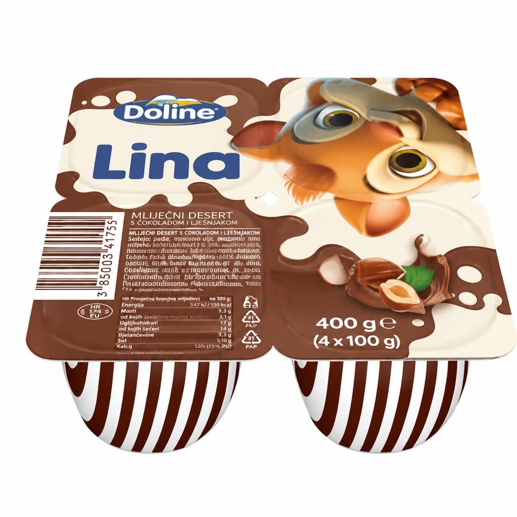Doline mliječni desert Lina 4 x 100 g Akcija u trgovini Plodine