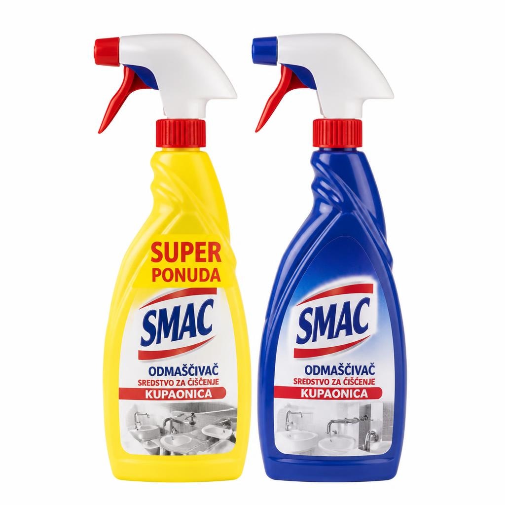 Smac odmaščivač i sredstvo za čišćenje kupaonica 650 ml + 650 ml Akcija u trgovini Plodine