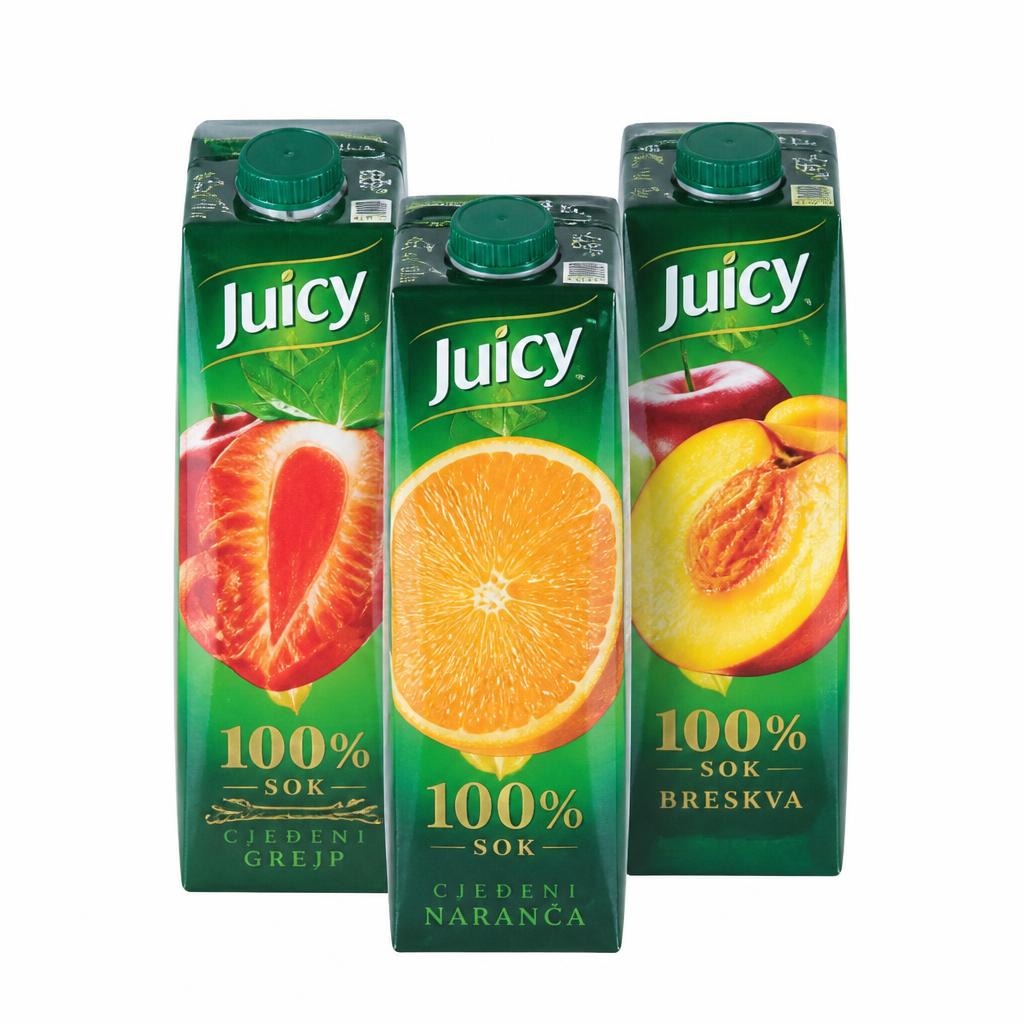 Juicy sokovi Akcija u trgovini Kaufland