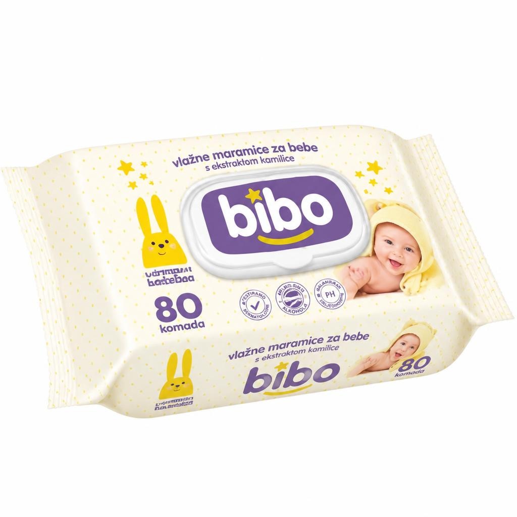 Bibo Vlažne maramice s ekstraktom kamilice 80/1 - Akcija u trgovini Pivac