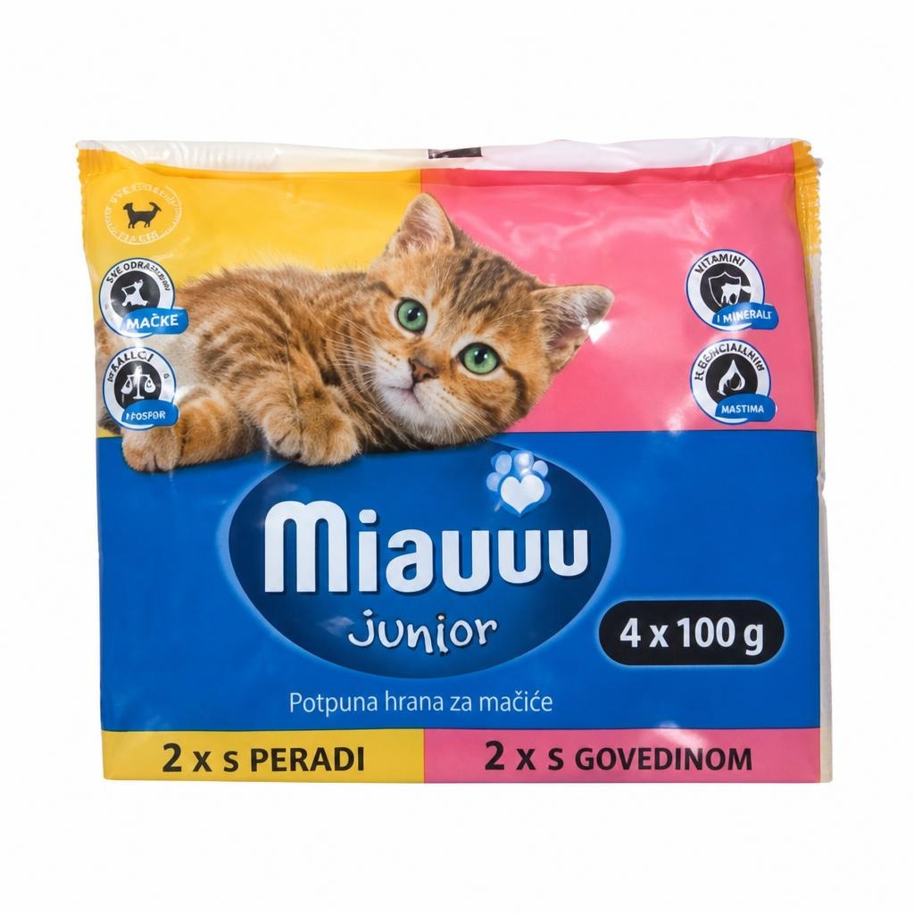 Miauuu mokra hrana za mačke 2x2x100 g Akcija u trgovini Studenac