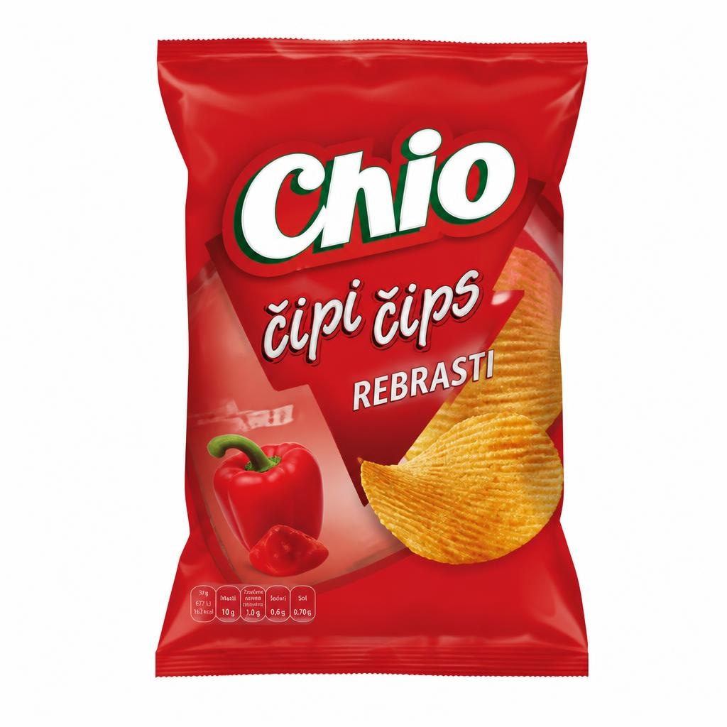 Chio Čipi Čips Rebrasti 120g - Akcija u trgovini Vrutak