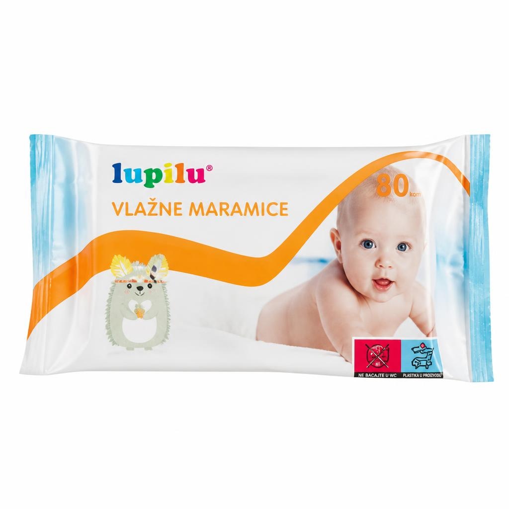 Lupilu dječje vlažne maramice 80 kom Akcija u trgovini Lidl