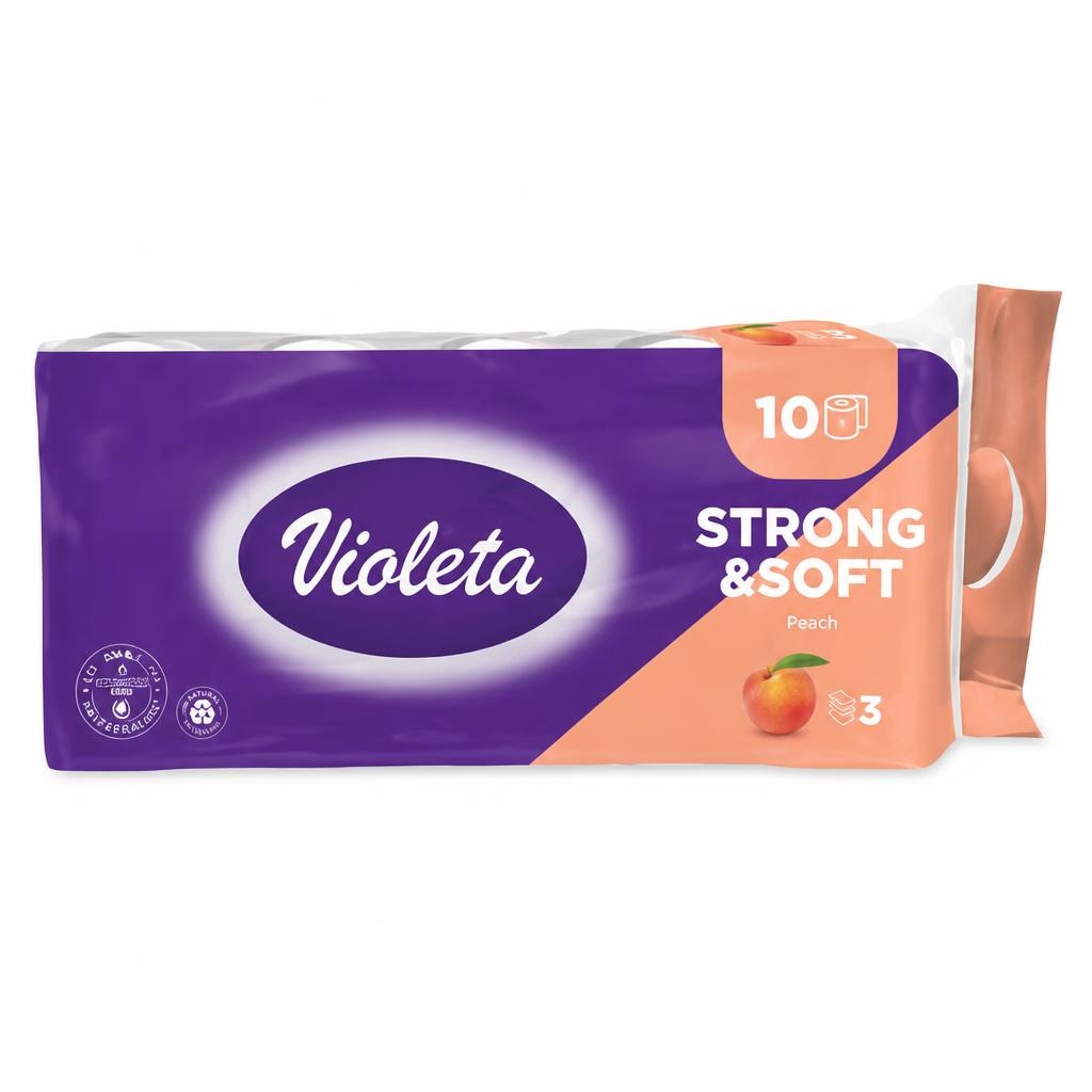 Violeta Soft & Strong toaletni papir troslojni 10 rola Akcija u trgovini Ribola