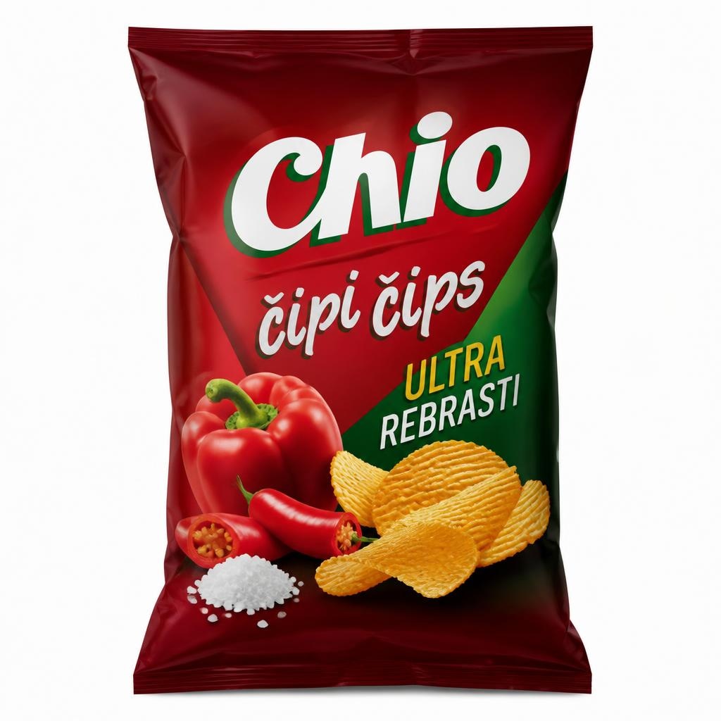 Chio Čipi Čips Ultra Rebrasti 120g - Akcija u trgovini Vrutak