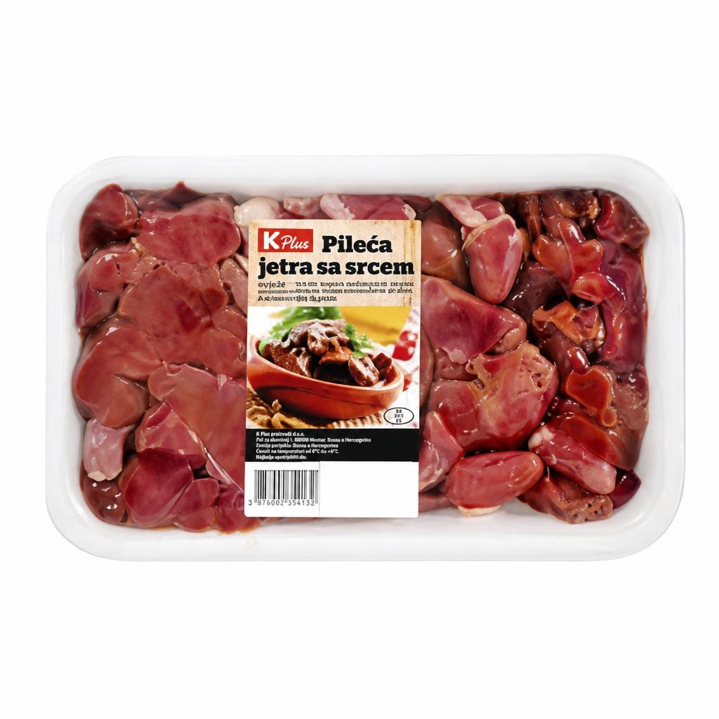 K Plus pileća jetra sa srcem 1 kg Akcija u trgovini Konzum