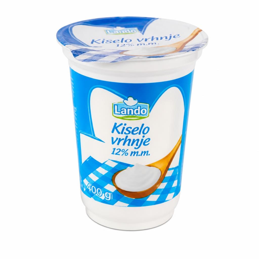 Kiselo vrhnje 400 g Land Akcija u trgovini Eurospin