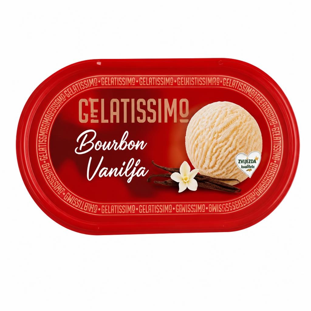 Gelatissimo sladoled bourbon-vanilija 2.4 L Akcija u trgovini Konzum