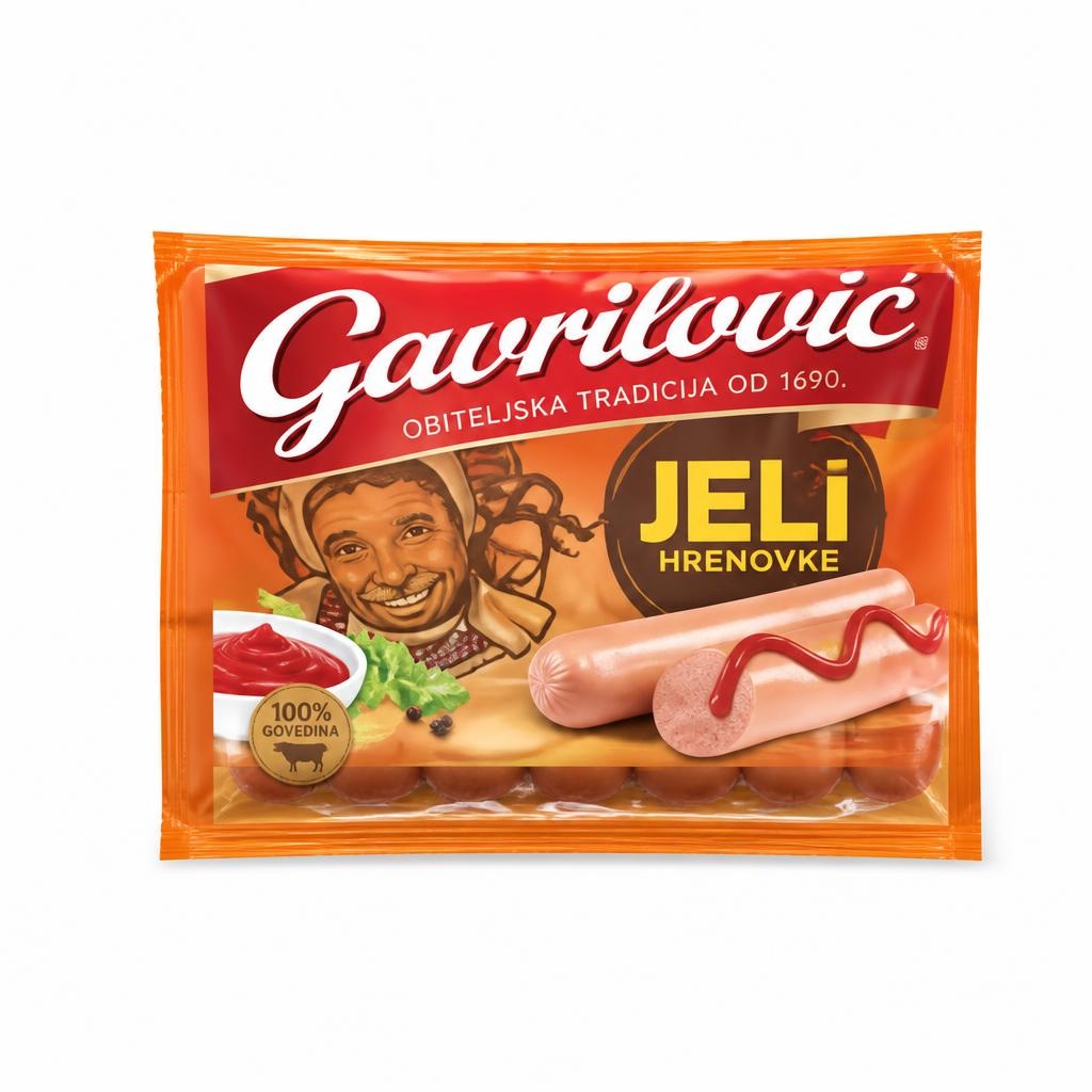 Gavriloović hrenovke Jeli 200 g Akcija u trgovini Djelo