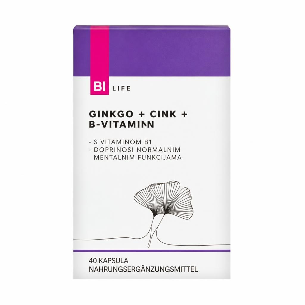 BI LIFE Ginko+cink+B vitamin 40 kom Akcija u trgovini Bipa