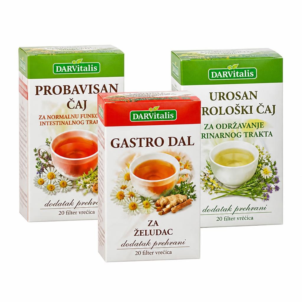 Čajevi Darvitalis od 20 g do 50 g Akcija u trgovini Spar