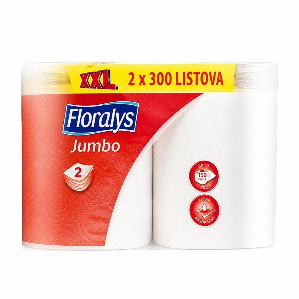Floralys Kuhinjski ubrusi XXL 2 x 300 listića Akcija u trgovini Lidl