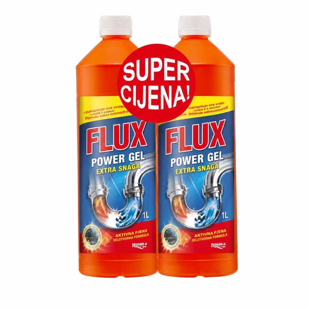 Flux sredstvo za deblokiranje cijevi 1+1 L Akcija u trgovini KTC