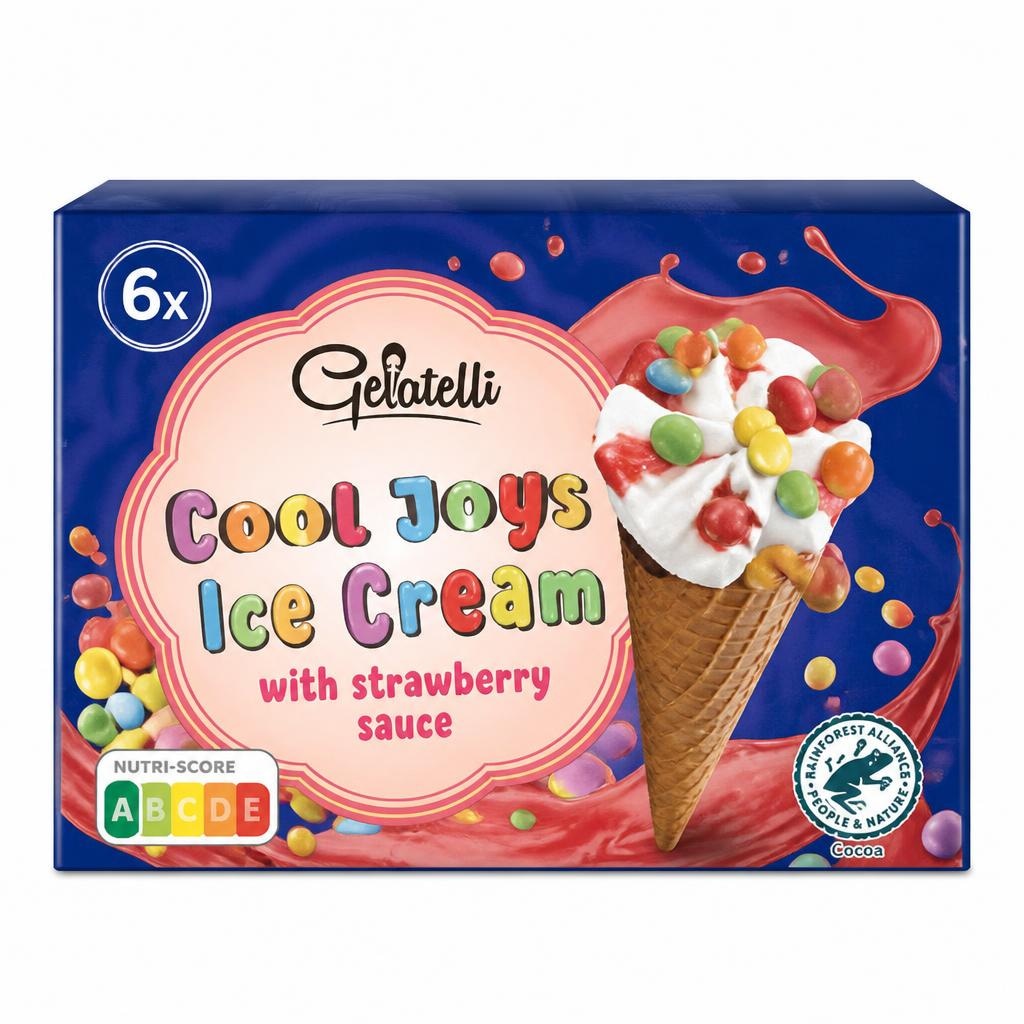 Gelatelli Sladoled u kornetu 6 x 120 ml Akcija u trgovini Lidl
