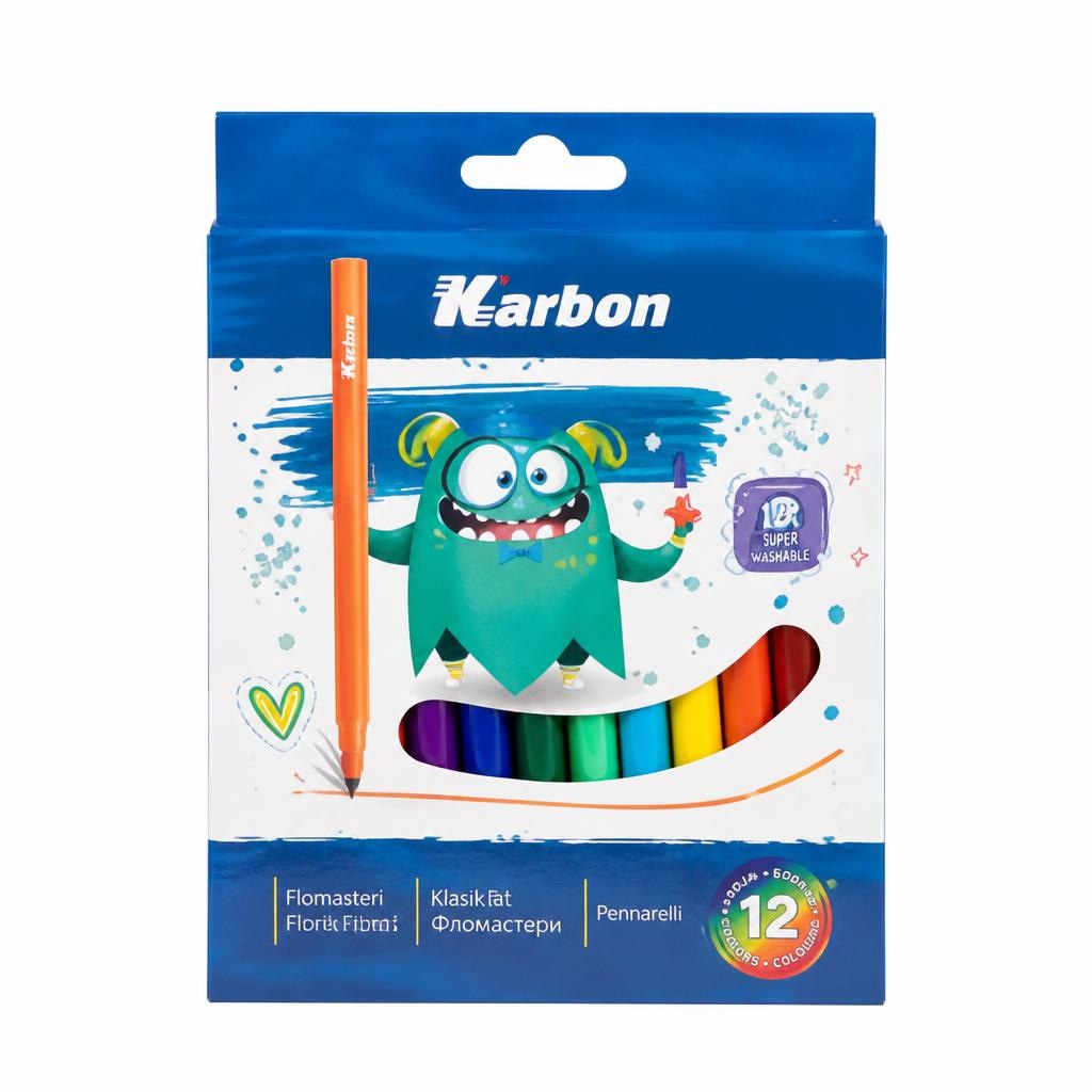 Karbon Flomasteri 12 komada u setu Akcija u trgovini Lidl
