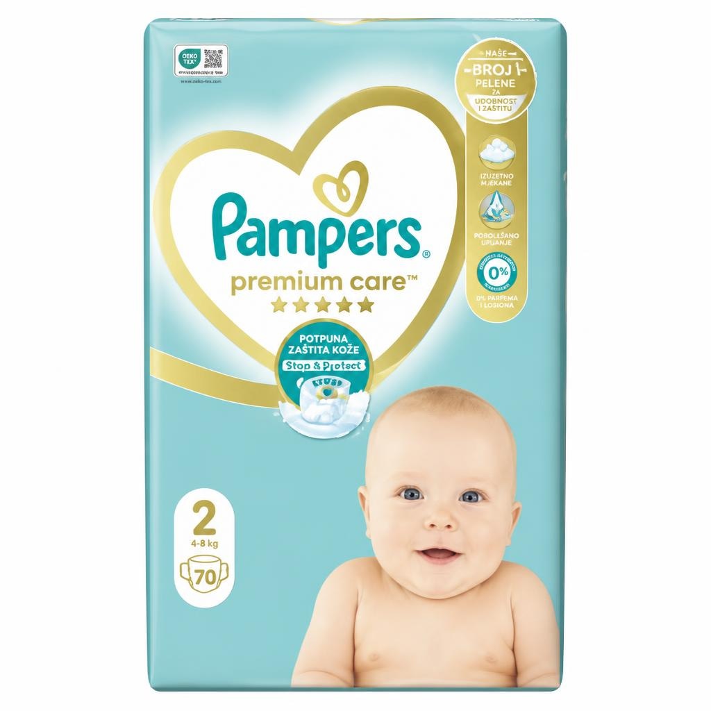 Pampers Premium Care dječje pelene S1 72 kom, S2 68 kom Akcija u trgovini KTC