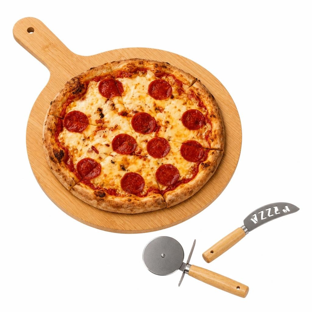 Komplet daska i 2 rezača za pizzu - Akcija u trgovini Pepco