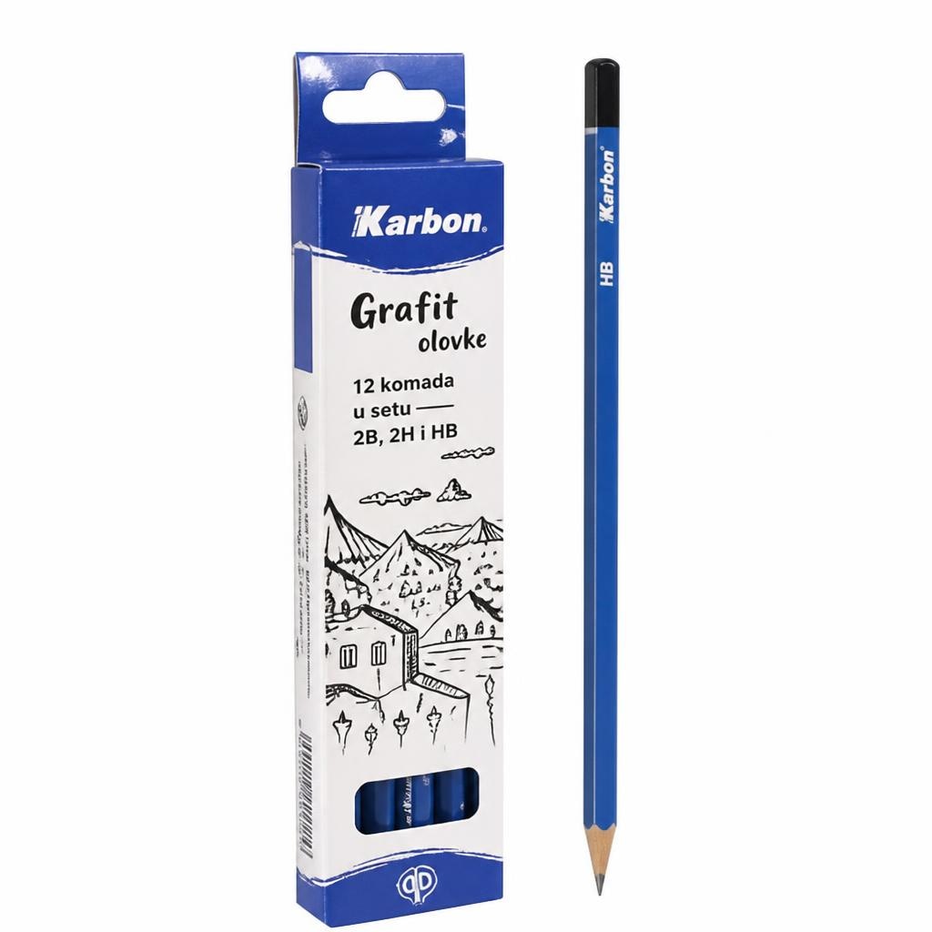 Karbon grafitne olovke 12 komada u setu Akcija u trgovini Lidl