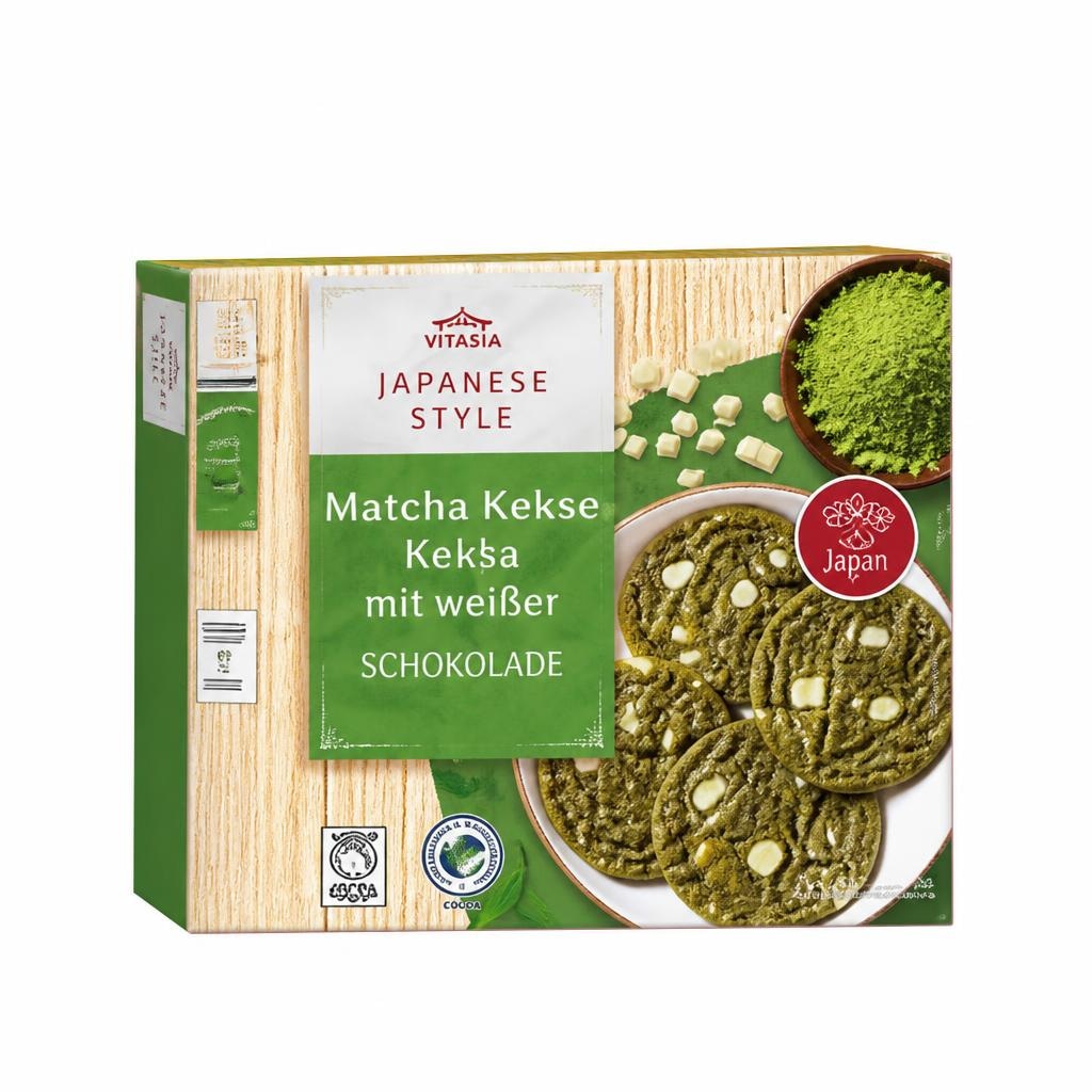 Vitasia Matcha keksi s bijelom čokoladom 200 g Akcija u trgovini Lidl