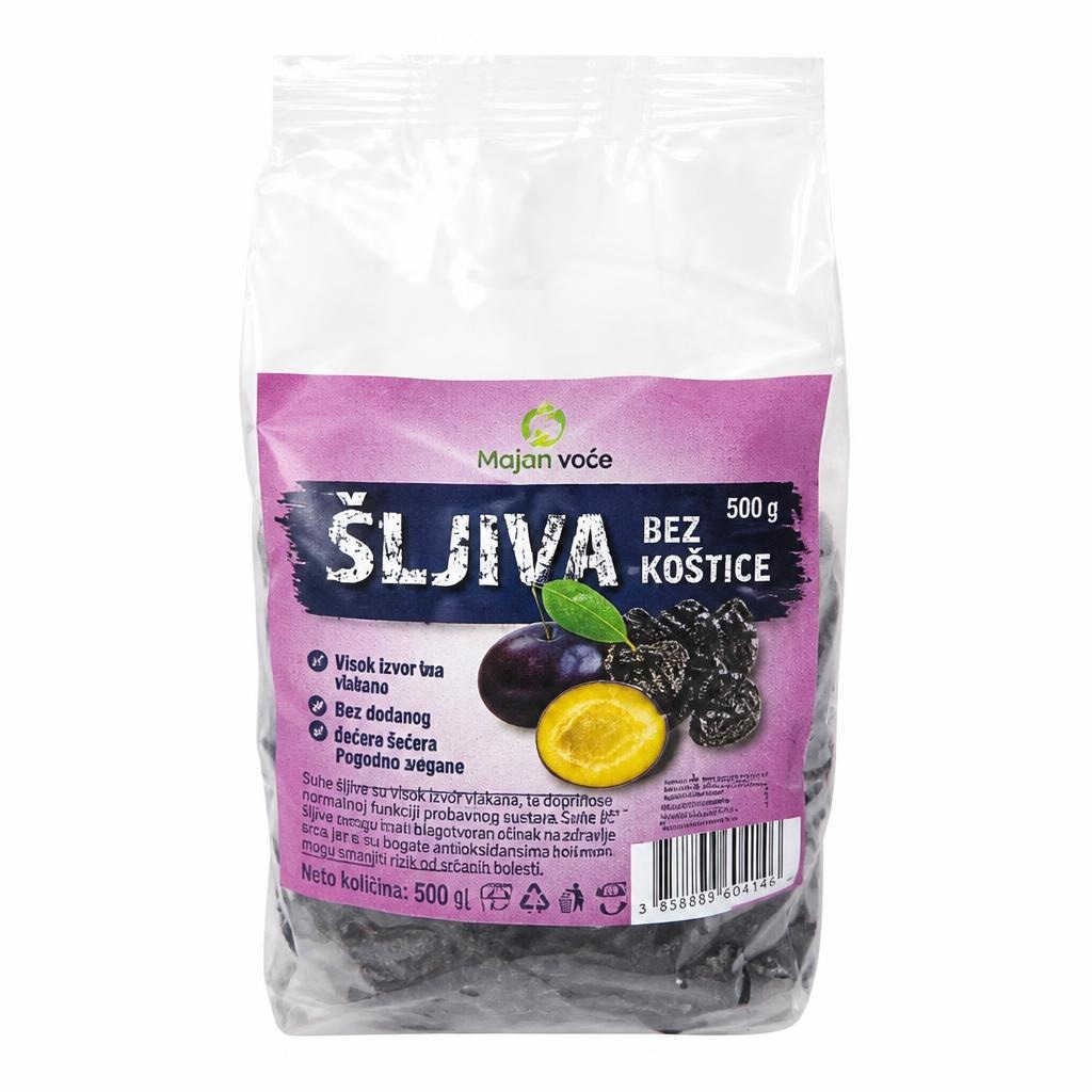 Majan voće suha šljiva bez koštica 500 g Akcija u trgovini KTC