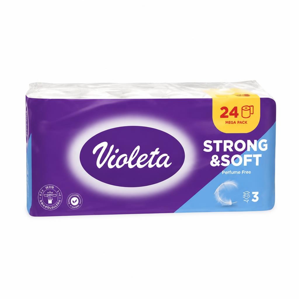Violeta Strong & Soft toaletni papir 24 role Akcija u trgovini Bakmaz