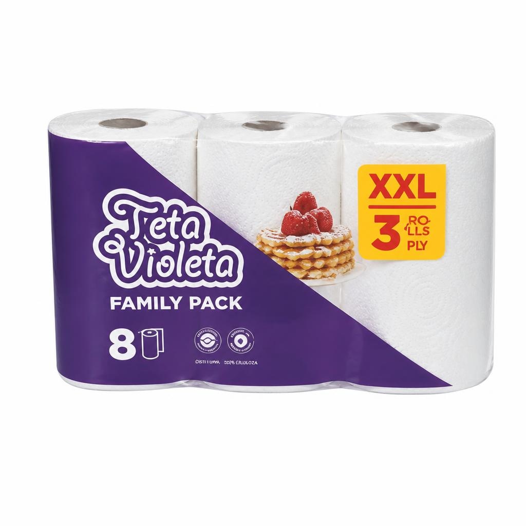 Papirnati ručnici 8/1, 3 sl. Teta Violeta - Akcija u trgovini Stanić Diskont